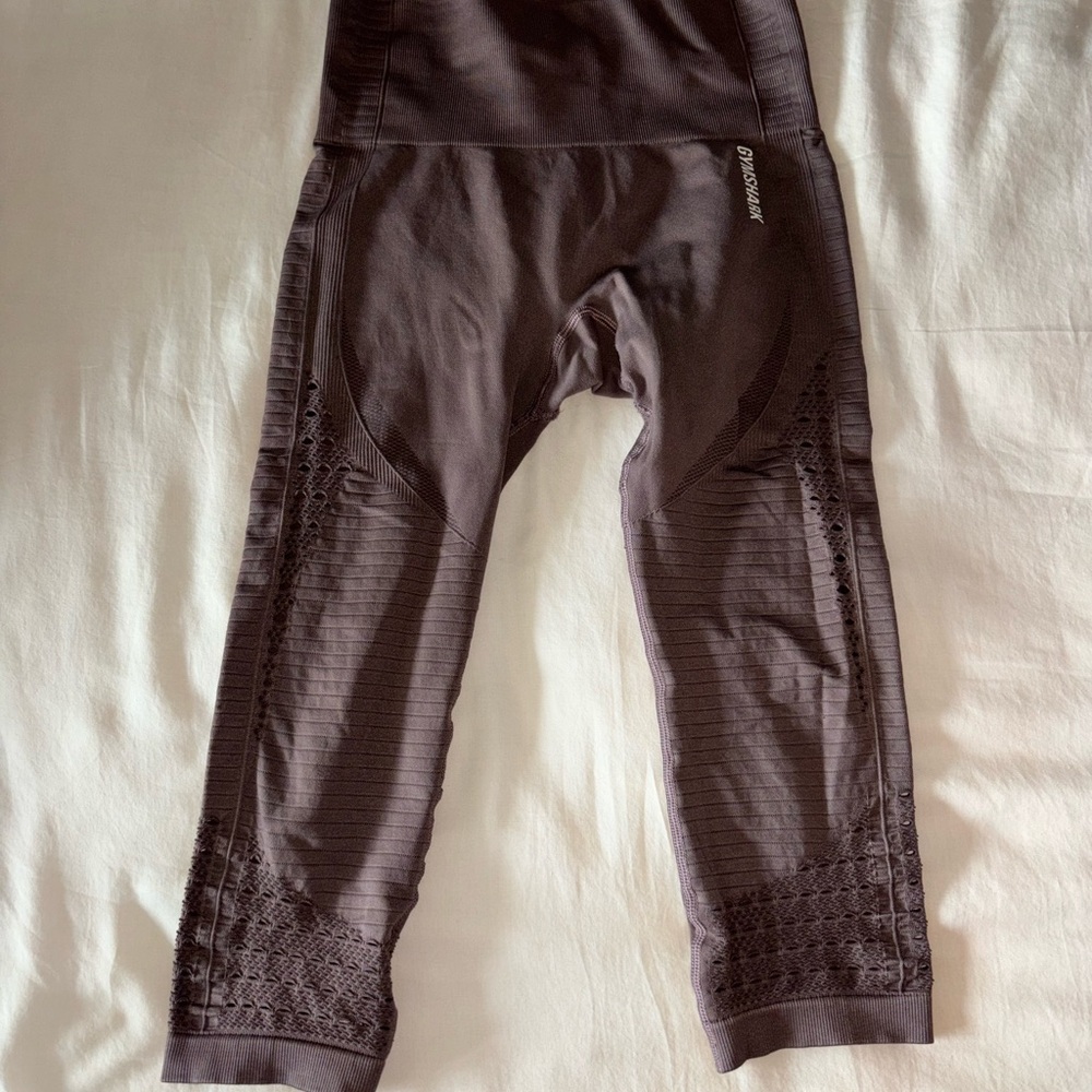 Gymshark Taupe Compression Leggings with High Waist